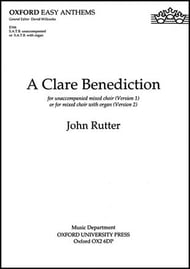 A Clare Benediction SATB choral sheet music cover Thumbnail